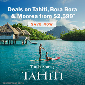 Deals on Tahiti, Bora Bora, and Moorea from $2,599